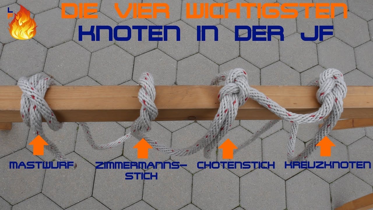 Die vier wichtigsten Knoten in der Jugendfeuerwehr | Lernvideos #1