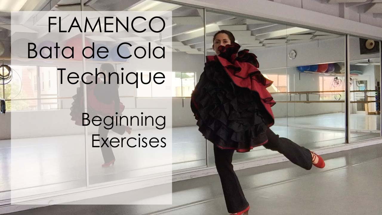 Flamenco Dance Lesson | Bata de Cola Technique (Beginning Exercises)