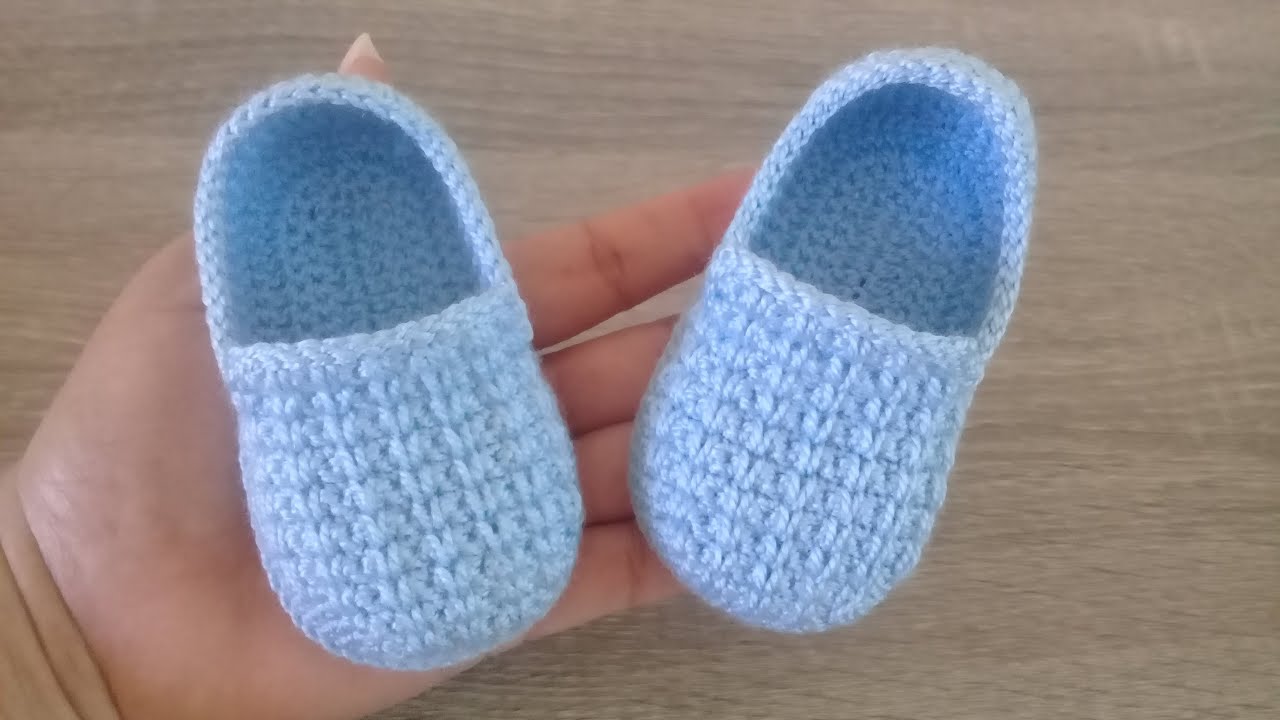 MOCASINES FANTASIA TEJIDOS A CROCHET O GANCHILLO -PASO A PASO - 0 A 3 MESES