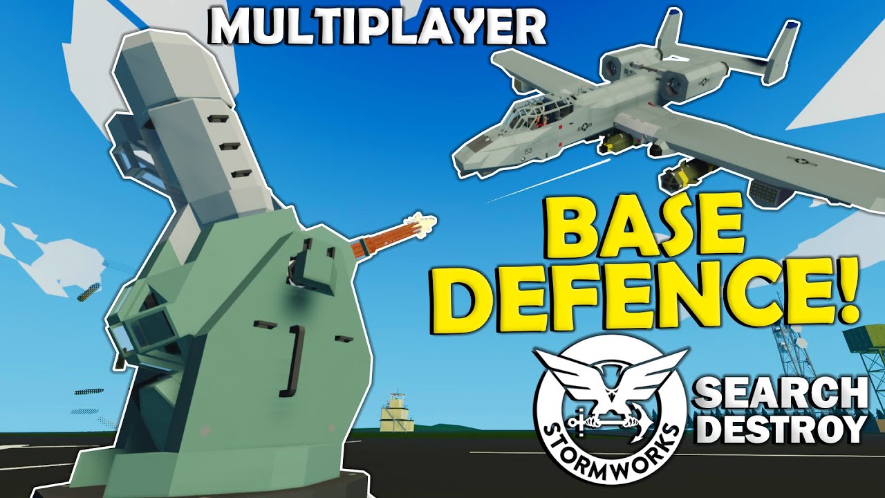 Fighter Jets ATTACK! EPIC BASE DEFENCE! - Multiplayer - Stormworks Search and Destroy!