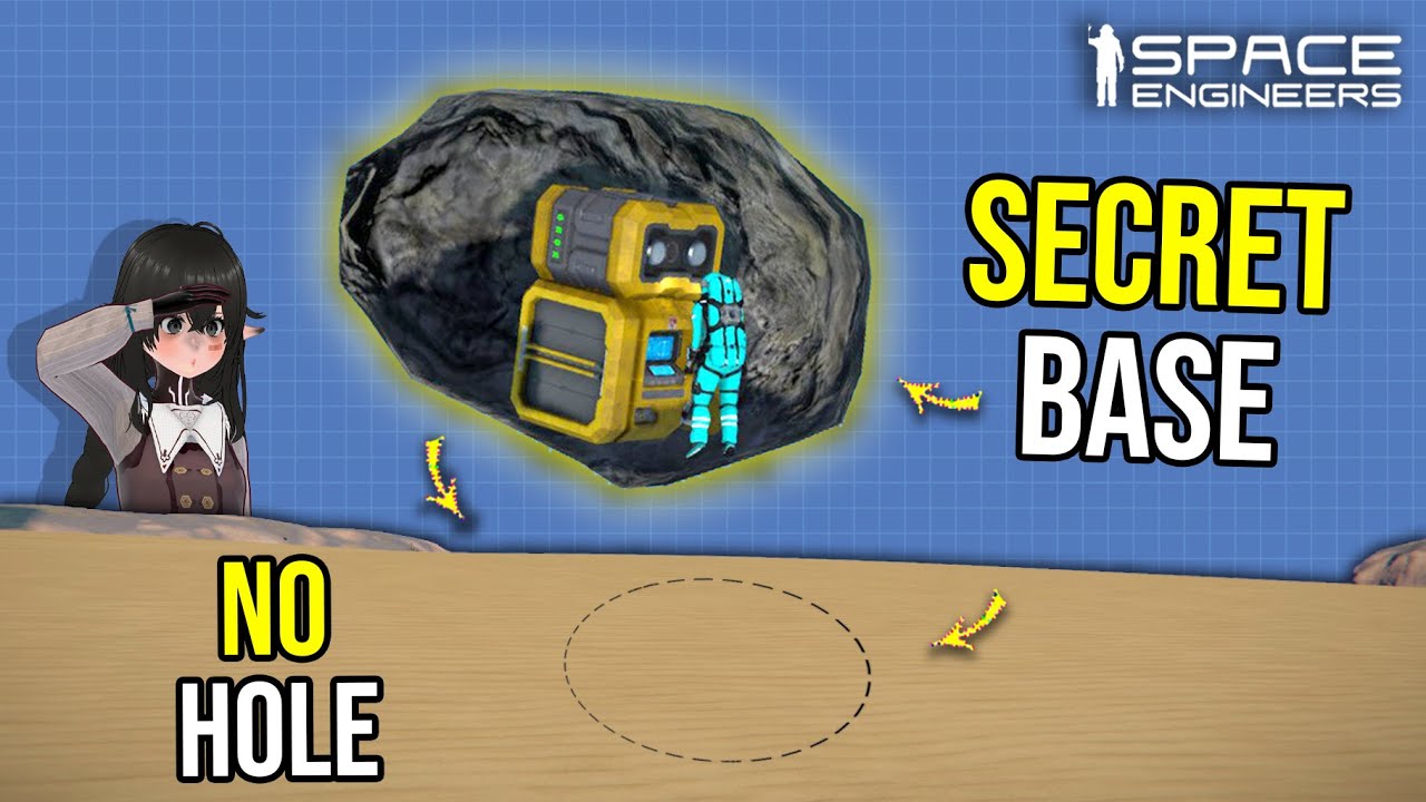 This Trick Lets You Build Underground With no Entry Hole, Space Engineers