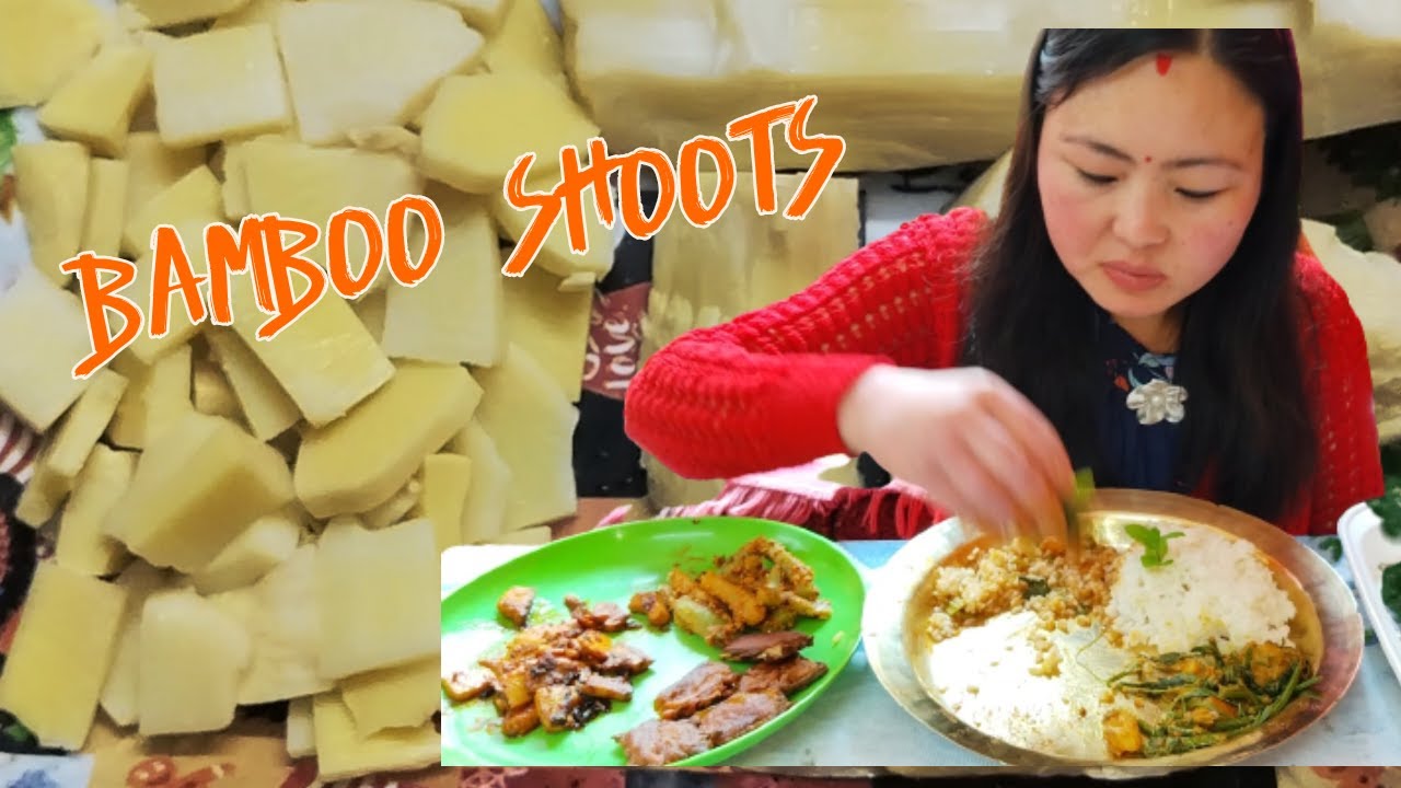 बाँसको कलीलो टुसा ||Rice and Bamboo shoot || Nepali Style #angtepcham
