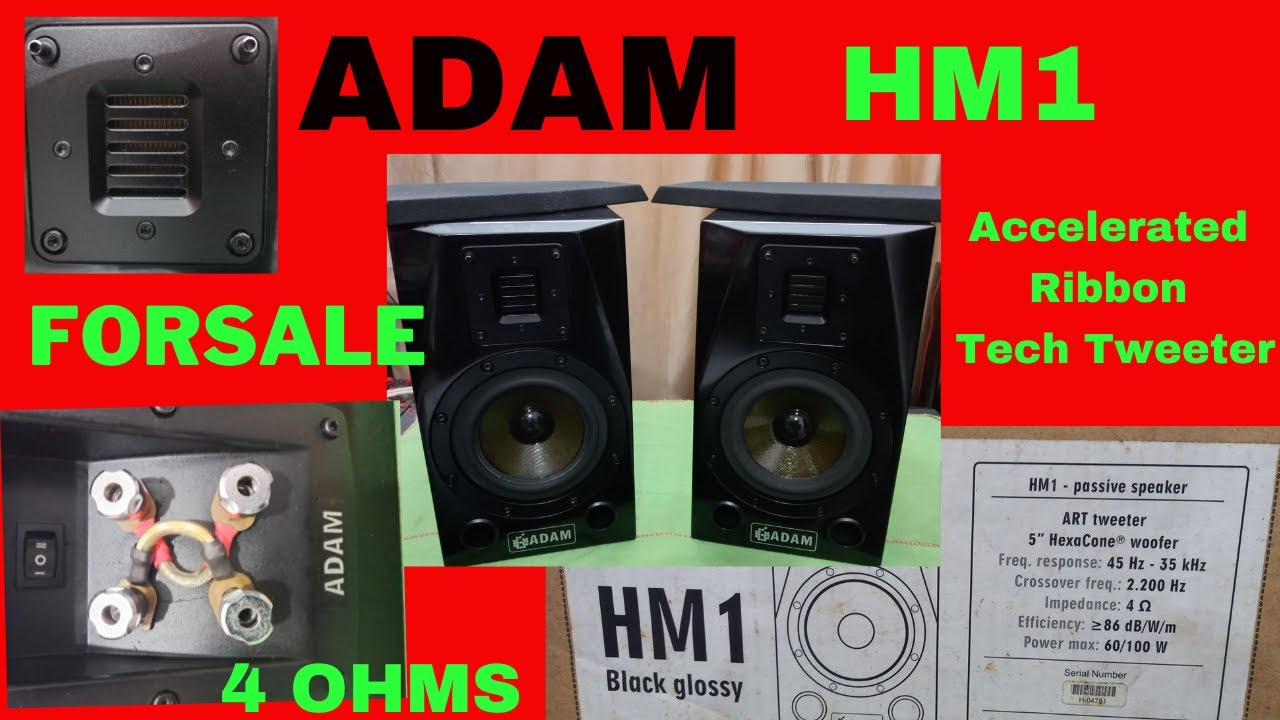 Adam HM1 Bookshelf Speaker | 4 Ohms | Ribbon Tweeter | Made In Germany 🇩🇪 | Highend