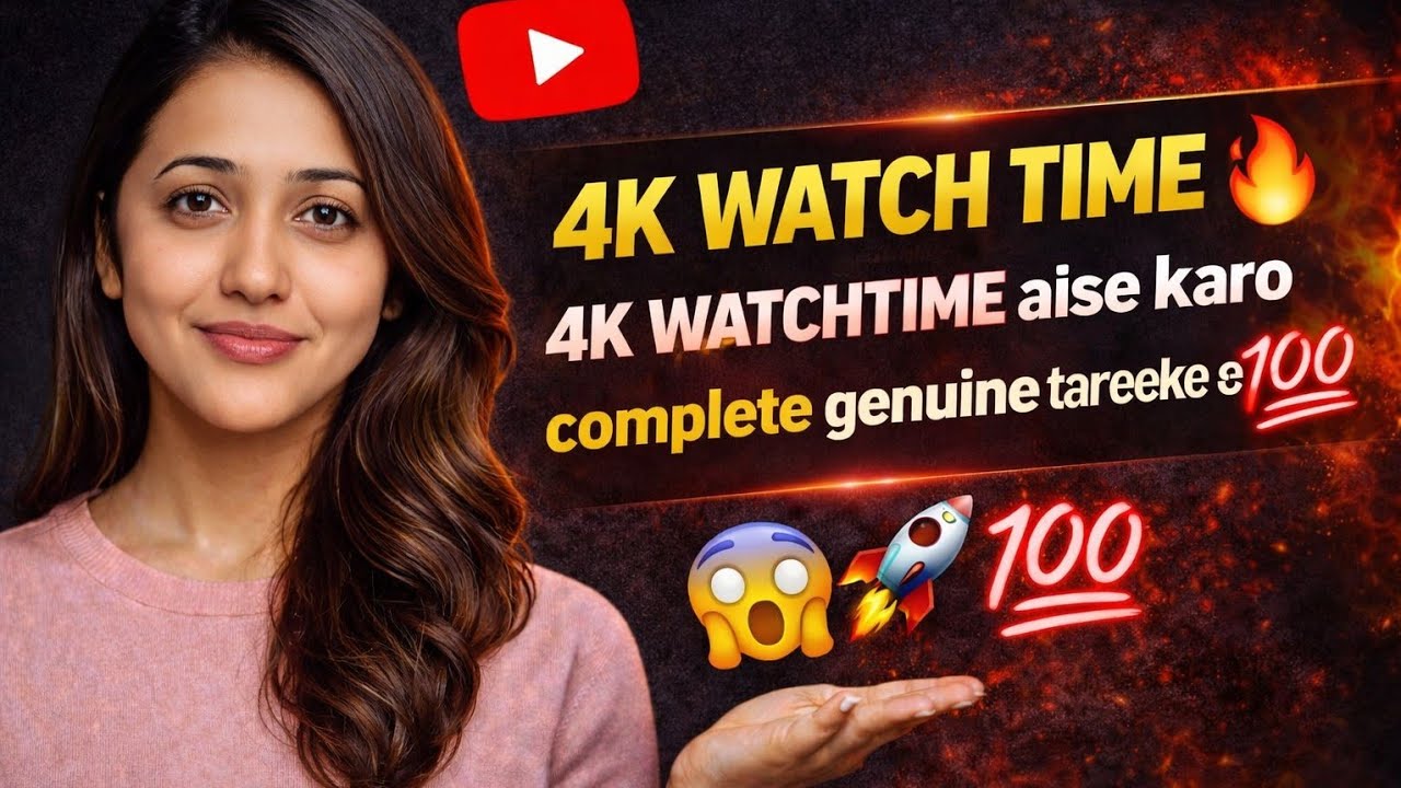  4K Watch⏱️Time 2026 🔥  4K Watchtime Fast Complete Kaise Kare 💯 | YouTube Monetization Tips Hindi📝 