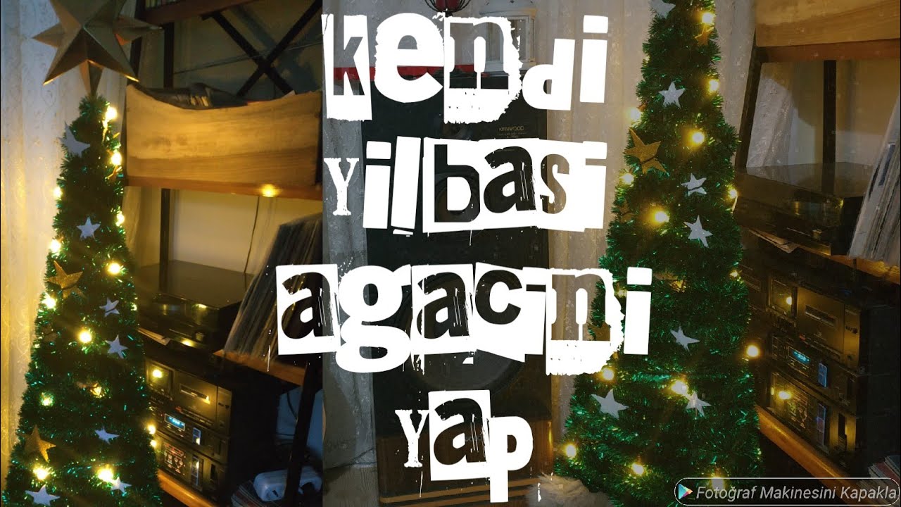 Yılbaşı ağacını kendin yap. Diy Christmas tree nasıl yapılır.