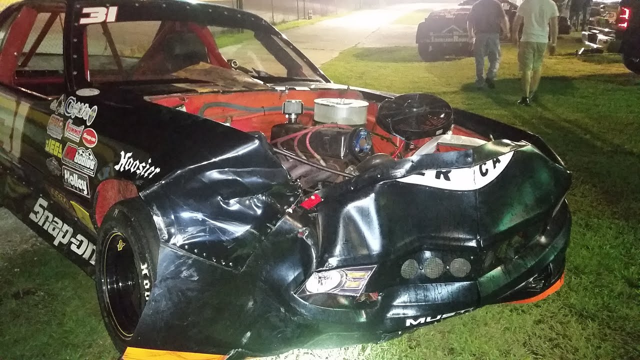 Wake County Speedway Mini-Stock Race July 8, 2016 - Bad Crash