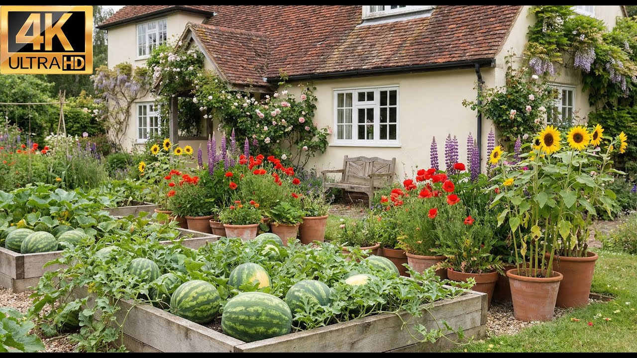 Slow, peaceful life 🌿 English-style garden | Relaxing music | [AI music video]
