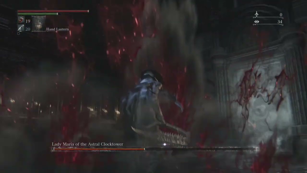 BLOODBORNE: (Lady Maria of the Astral Clocktower) Boss Fight (NG) Solo, Melee Only