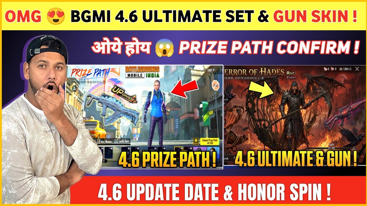 4.6 UPDATE 🤩 Bgmi Next Prize Path | Bgmi 4.6 Ultimate Set | Bgmi New Update | Honor Spin Bgmi