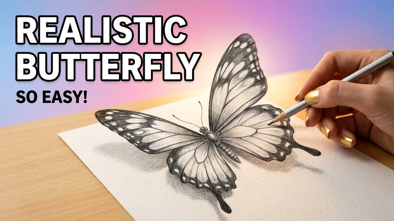 How To Draw A Butterfly Easy Step By Step | Easy Way To Draw A Butterfly | part 1