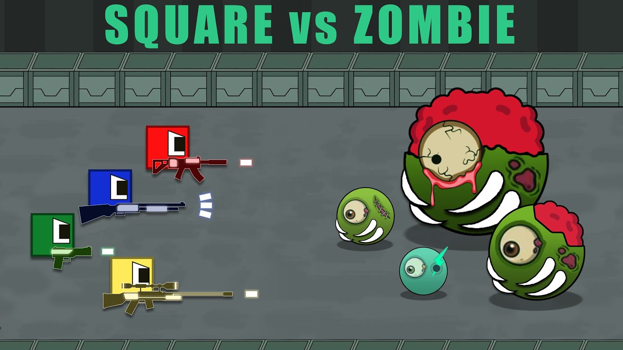 SQUARES vs ZOMBIES: Shoot or Be Eaten!