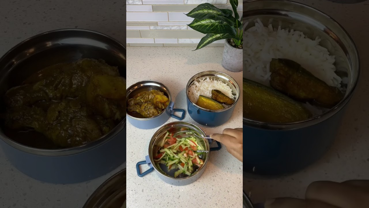 স্বামীর জন&zwj;্য দুপুরের খাবার #dailyvlog #schooltiffinbox #foodie #usa #lunch