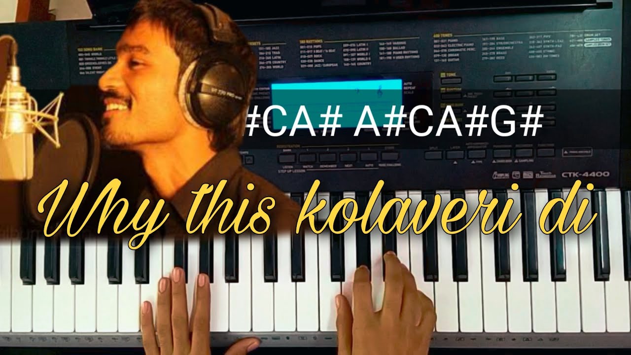 Keyboard Notes of Why This Kolaveri Di | Dhanush|  Moonu| Anantha Krishnan R.