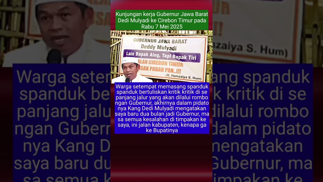 GUBERNUR JAWA BARAT #kangdedimulyadi #kdm #inspirasi #motivasi #memes #trending