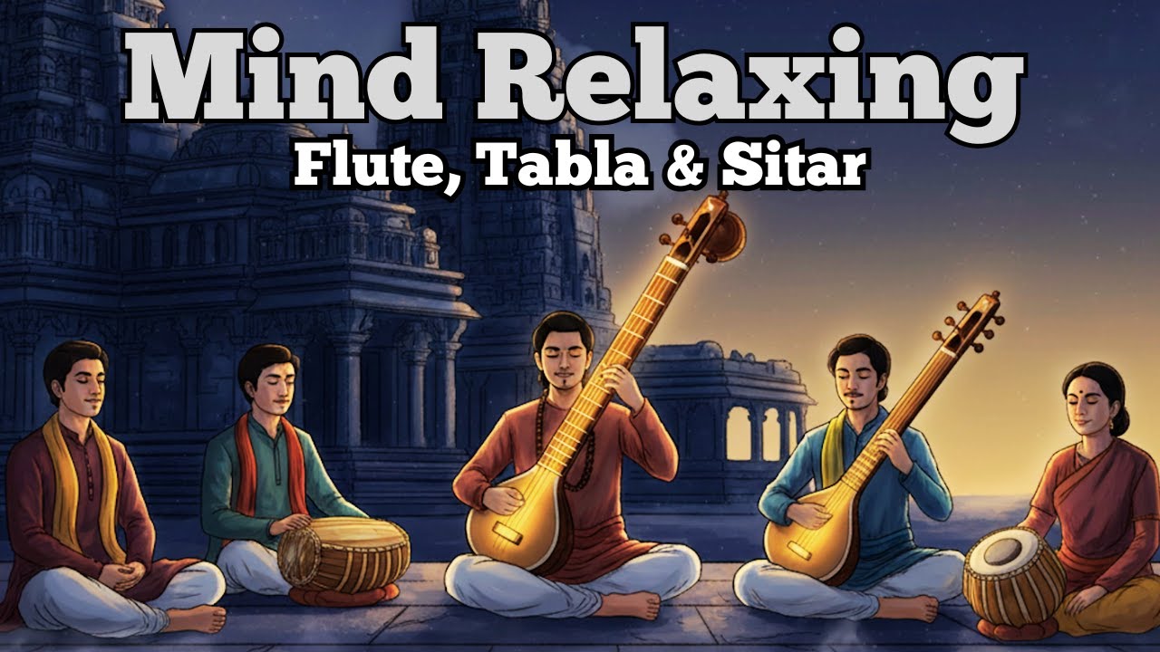 Mind Relaxing Flute, Tabla & Sitar Compilation | Peaceful Hindustani Instrumental Music
