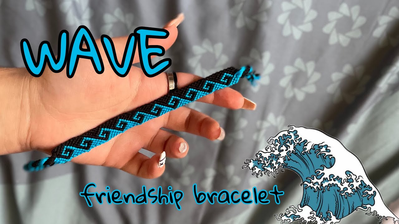 wavy friendship bracelet / friendship bracelet two colored. advanced tutorial