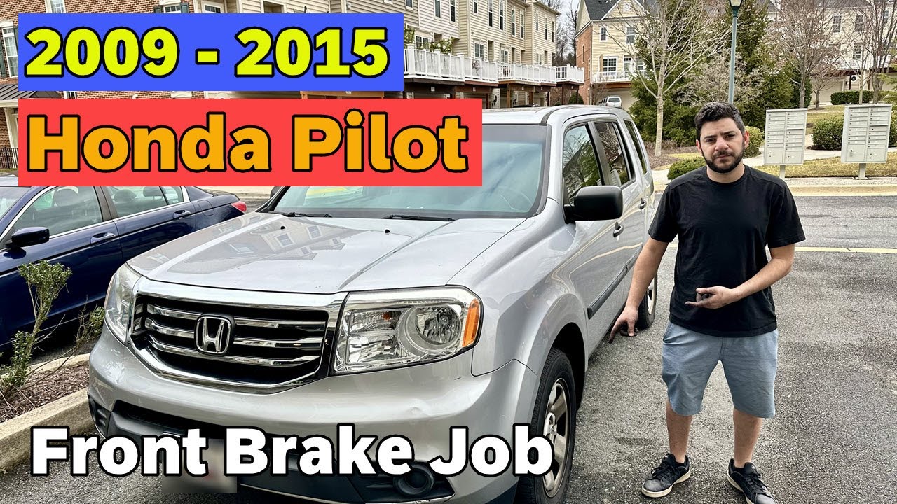 Замена передних тормозных колодок и роторов на Honda Pilot 2009 2010 2011 2012 2013 2014 2015 сво...