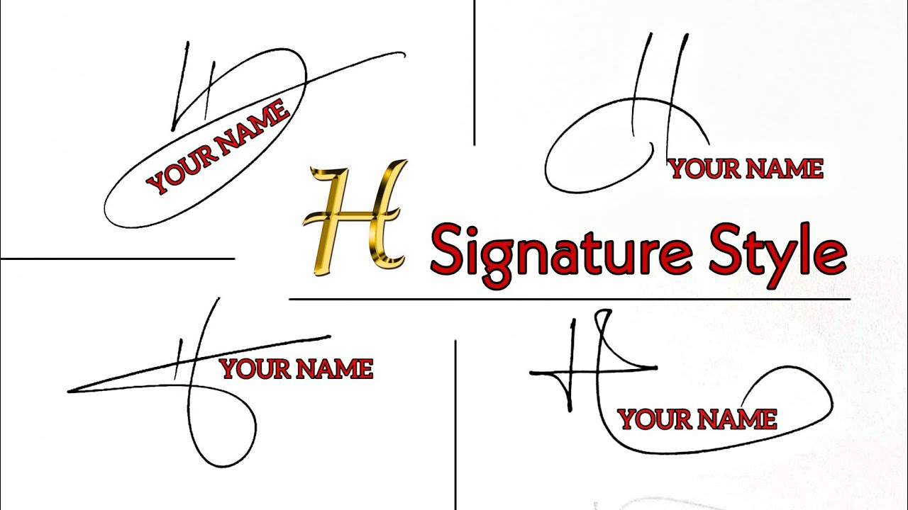 Signature tutorial ✍ | Simple tips for H signature | @AnupCalligraphy #signature #signaturestyle