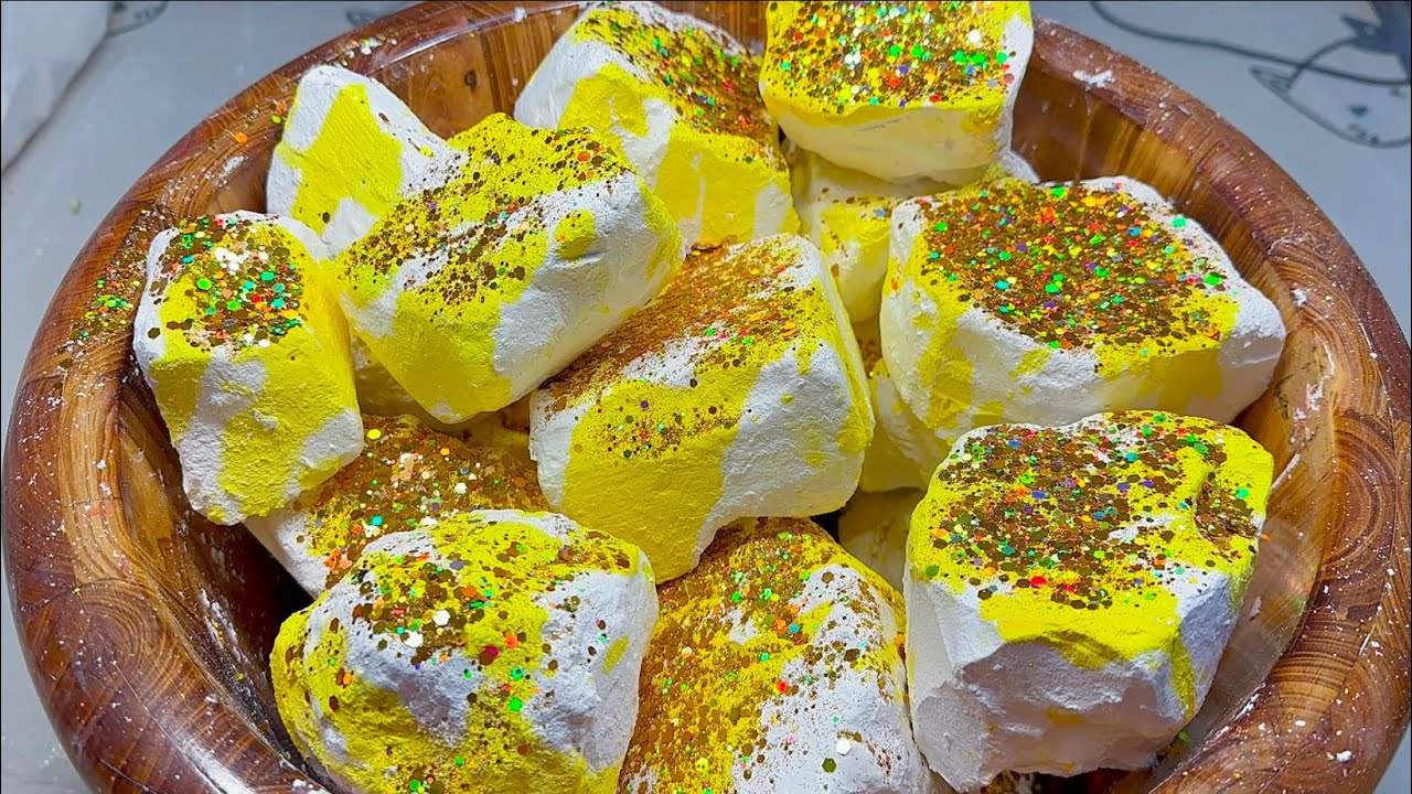 Yellow Jumbo Chalk | Crunchy Chalk Crushing ASMR for Stress & Fatigue Relief