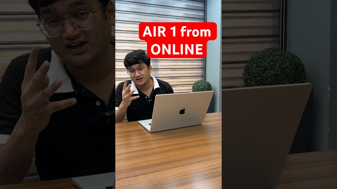 🎉AIR 1 from ONLINE - Big Prize Revealed #jee2026 #jee2027