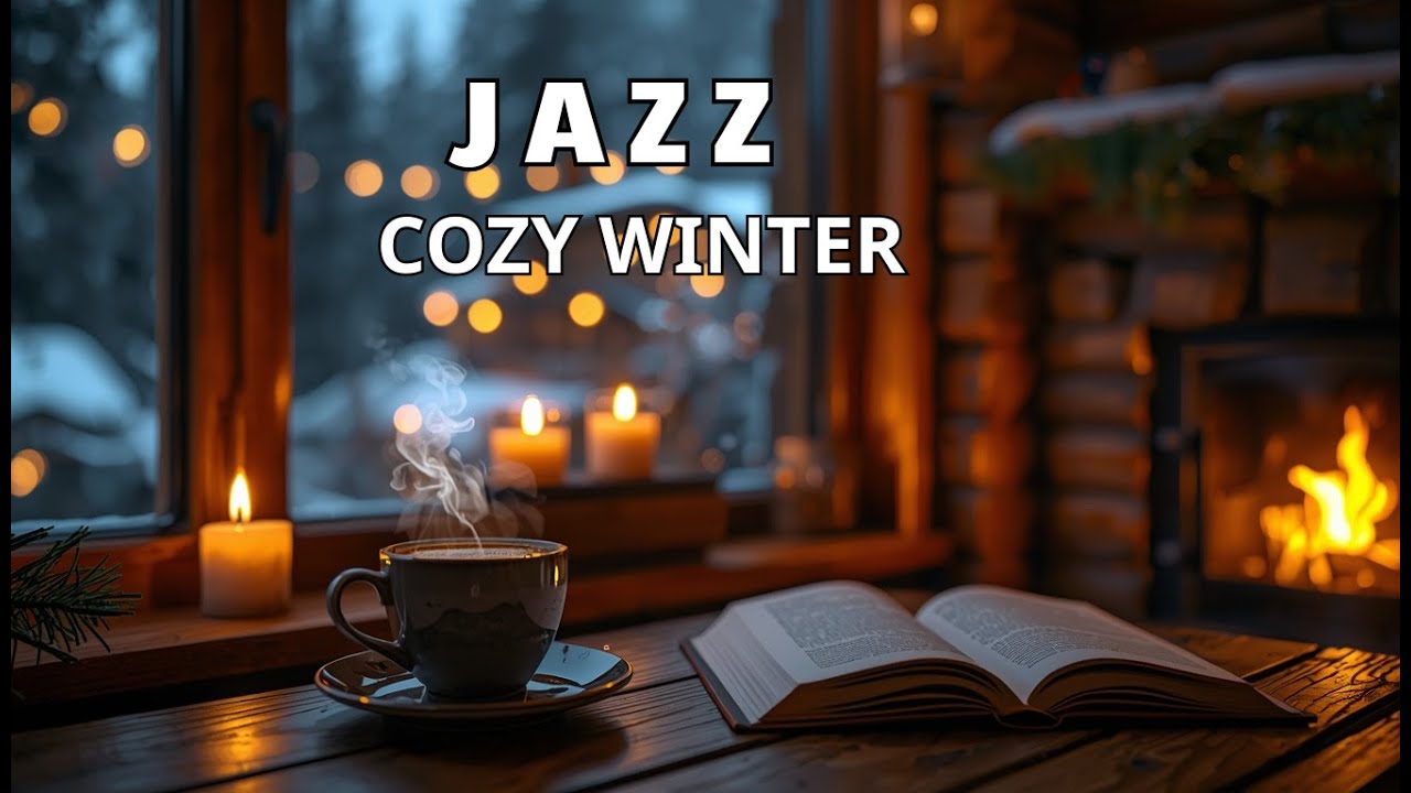 Cozy February Jazz & Snow Cafe Ambience ~ Warm Jazz Piano for Study & Focus