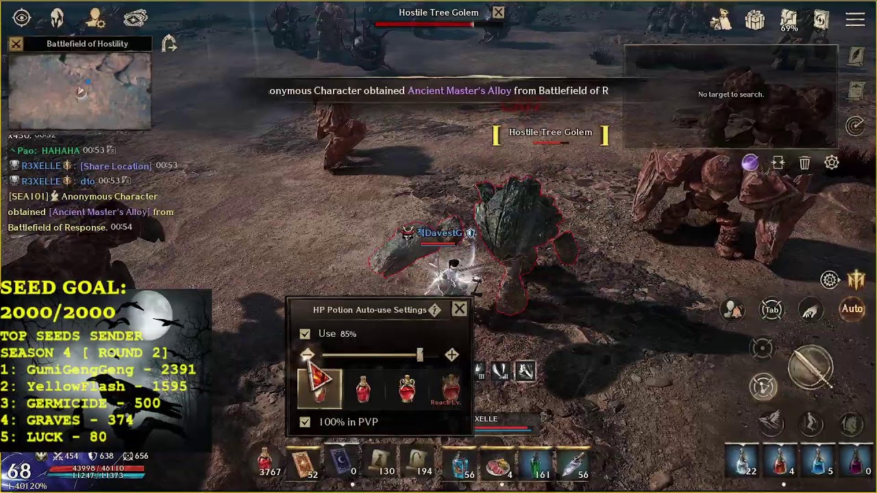 🔴SEA104 VS SEA101 RUINED KNIGHT WAR! NIGHT CROWS LIVE #45