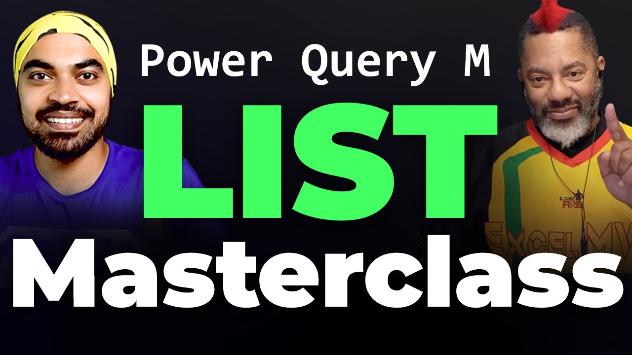 Power Query Masterclass on Lists with Oz du Soleil @Excel On Fire
