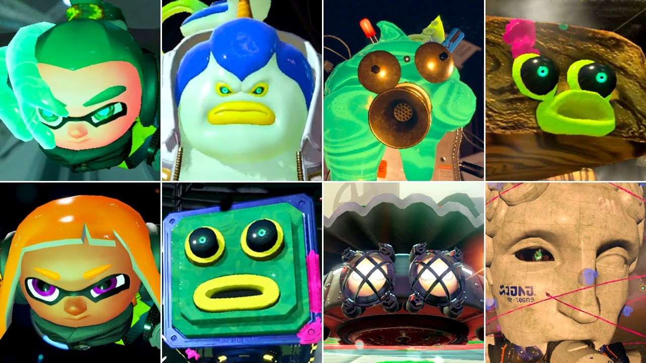 Splatoon 2 Octo Expansion - All Bosses + Cutscenes