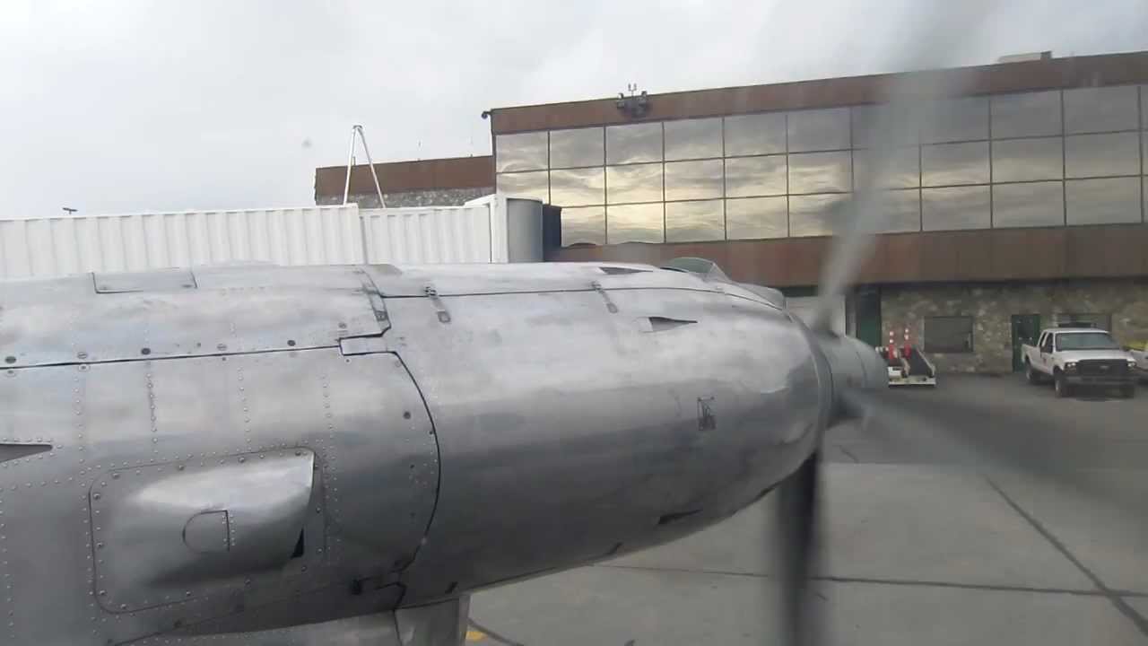 Air North HS-748 - Engine Start-up & Departure Rwy Rwy 31L from Whitehorse Int'l (YXY), Canada