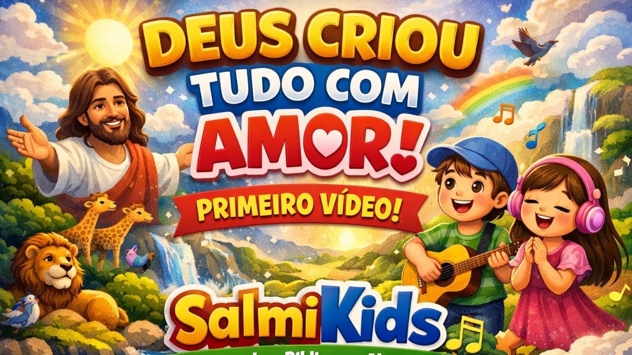 🎶 Deus Criou Tudo com Amor ❤️ | Música Infantil Cristã | SalmiKids