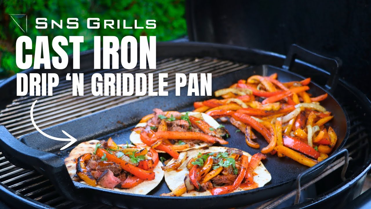 Cast Iron Drip 'N Griddle Pan From SNS Grills - Best BBQ Accessories