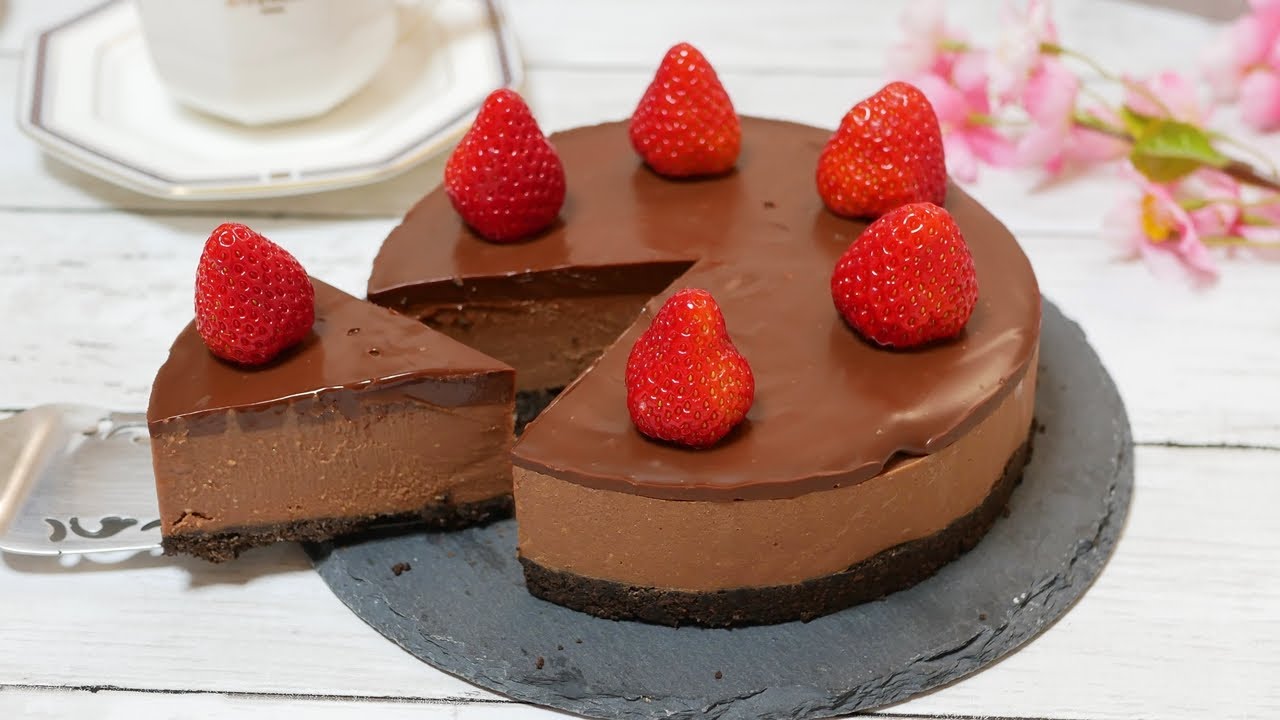 パティシェも驚く味！板チョコで作る生チョコレアチーズケーキ No-Bake Chocolate cheesecake