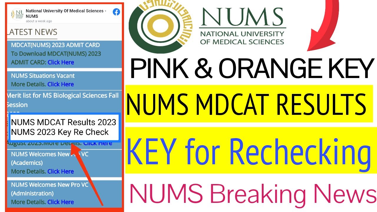 NUMS Results 2023/NUMS MDCAT 2023 Key for Rechecking/MDCAT 2023 Result's/NUMS MDCAT/PMDC MDCAT 2023