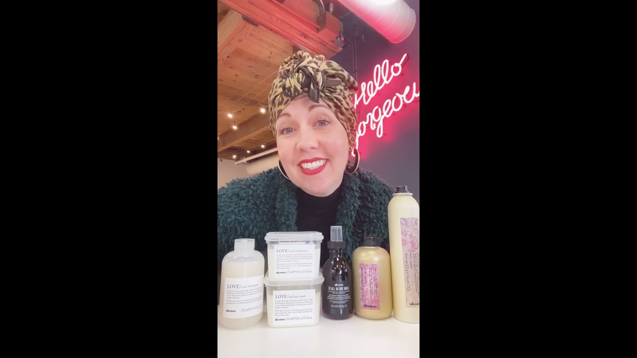 Davines products for curls