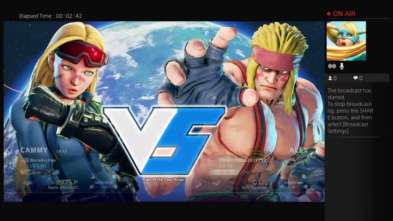 kricCena's Live Street Fighter V broadcast: Casual battles with Cammy