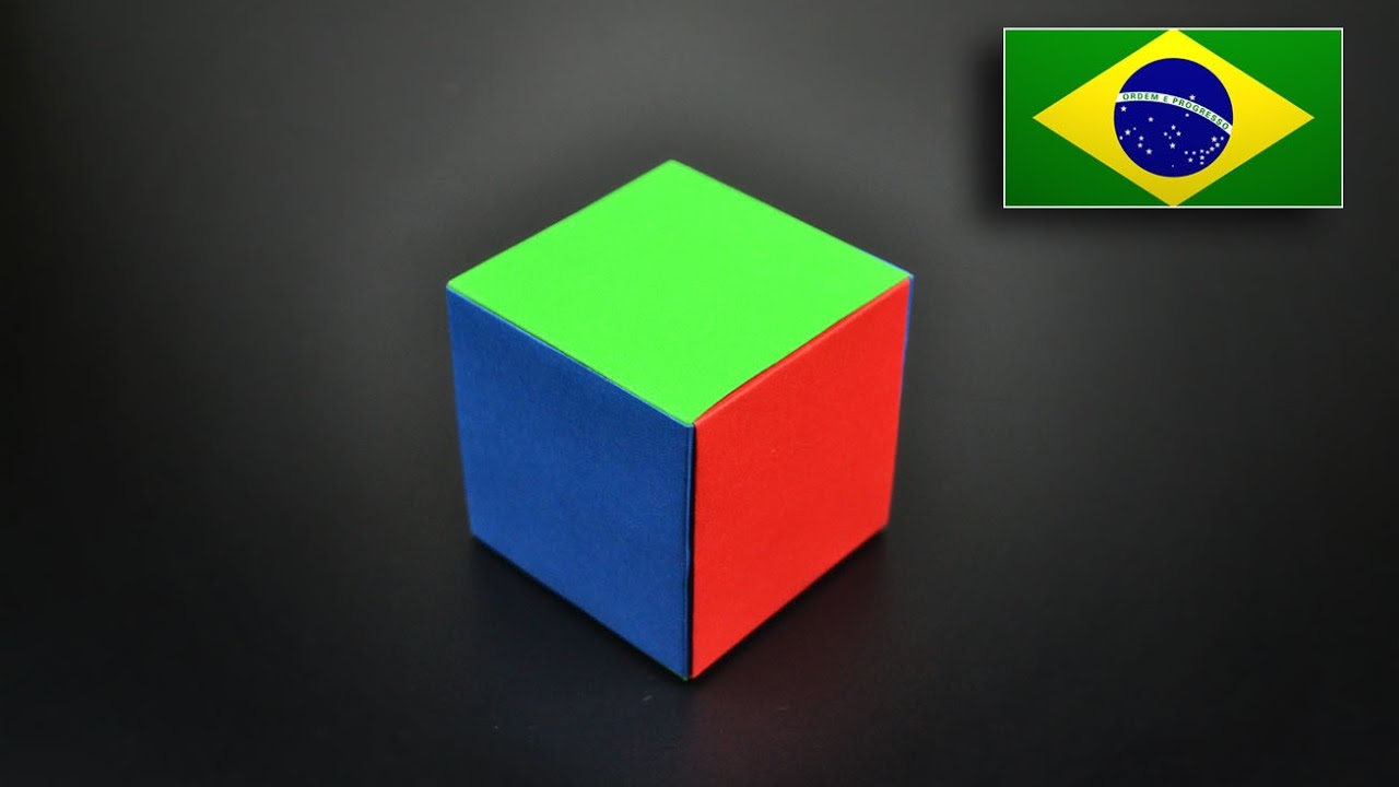 Origami: Cubo Modular Simples - Instruções em Português BR