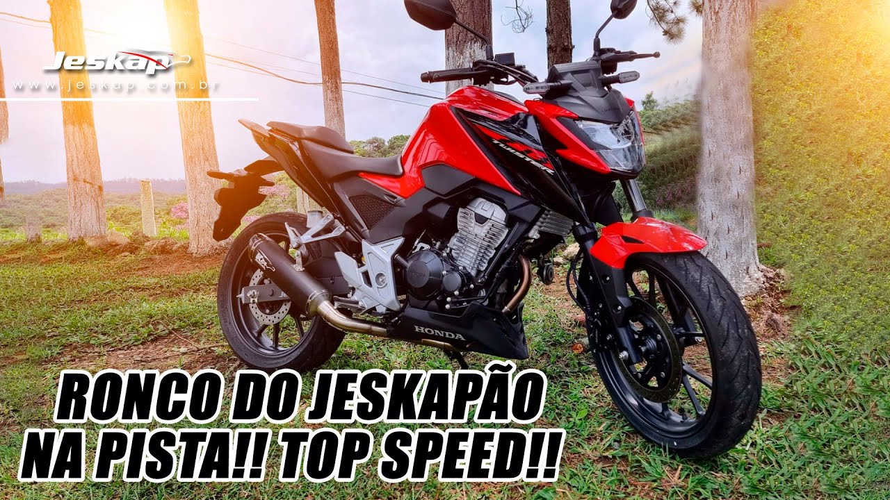 CB TWISTER 300 RONCANDO FORTE C/ JESKAPÃO E MANDANDO UM TOP TOP SPEED MONSTRO.