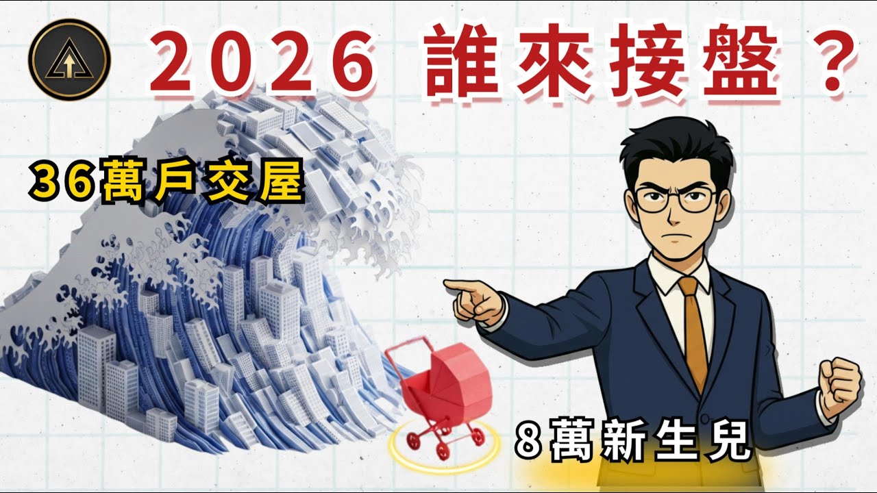 2026 誰來接盤？台灣生育率全球倒數第一！8萬新生兒 vs 36萬戶交屋海嘯，揭密房價修正的 15% 底線 內附避雷針報告