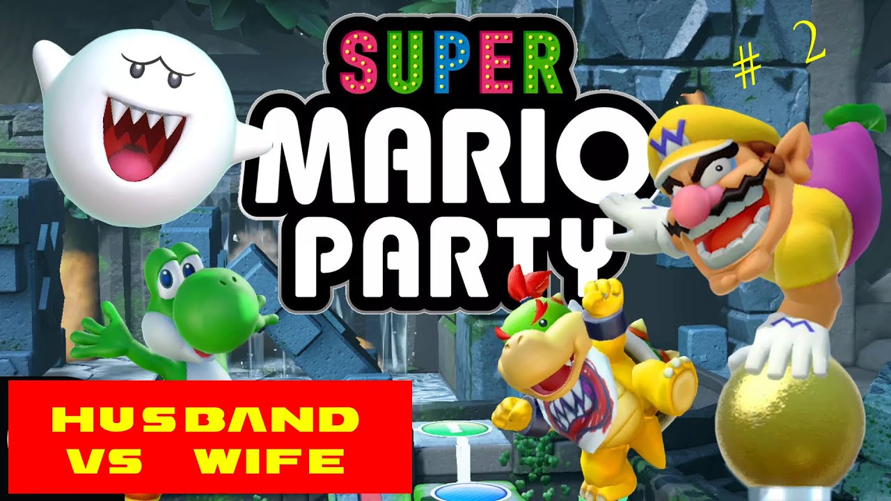 Husband VS. Wife CHALLENGE - Super Mario Party | GlamarellaBoss