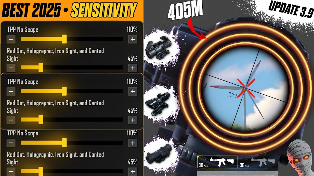 NEW UPDATE 3.9 CODE 🔥 PUBG MOBILE/BGMI SENSITIVITY SETTINGS 2025 | BEST SCOPE SENSITIVITY SETTINGS✅