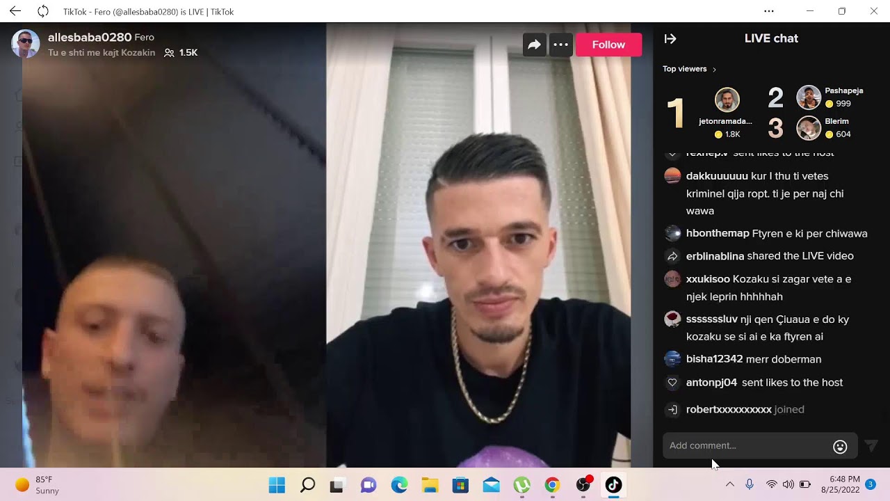 Fero x Kozaki Live Tik Tok Ti je BesPRem  me Sekonda