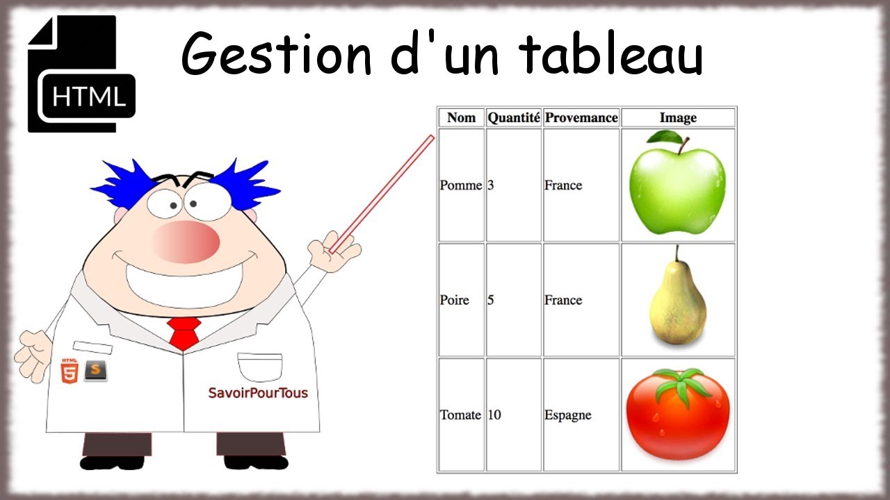 HTML - 07 - Tableaux en HTML