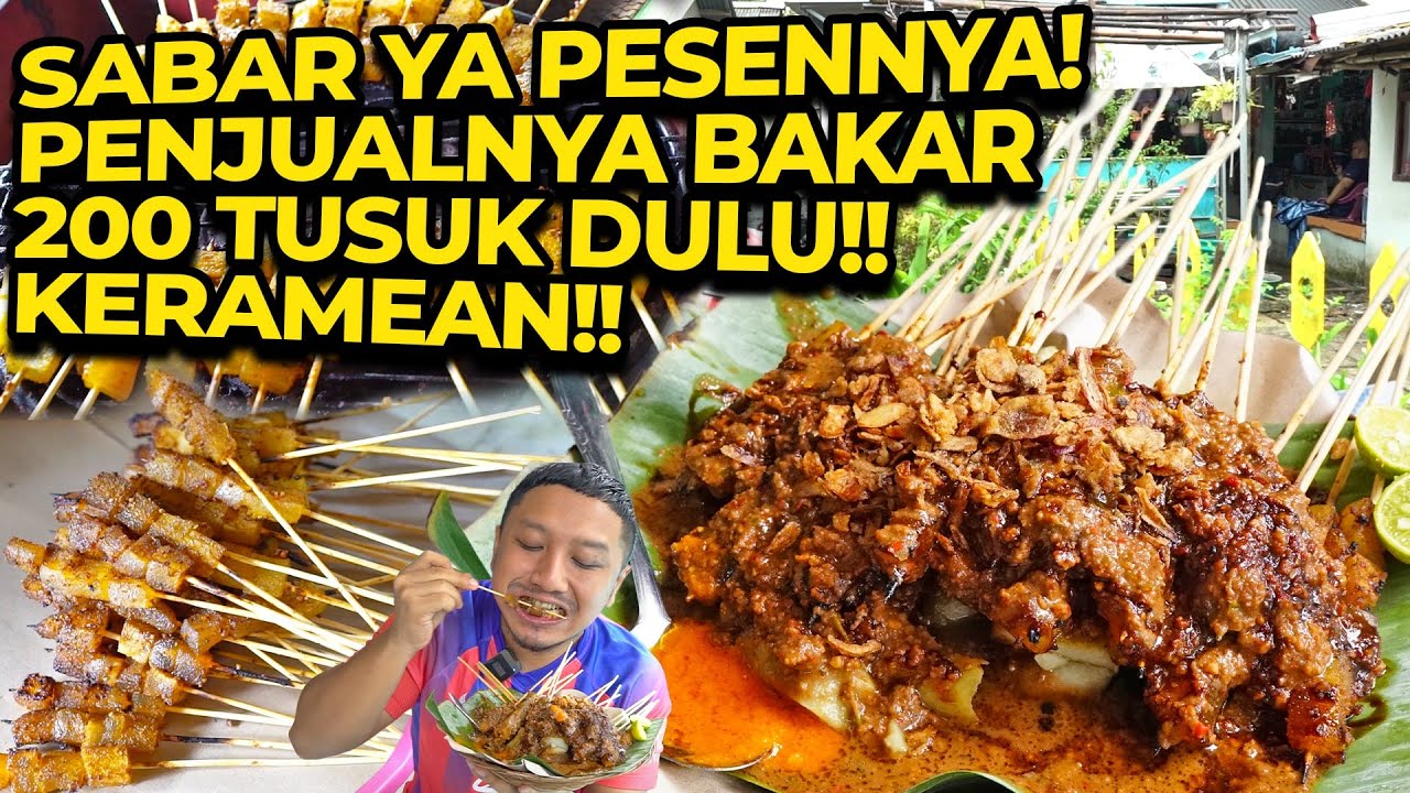 SATE KIKIL DOANG ORANG SAMPE SEGITU NYA SIH? BUMBU KACANG DIBUANG2 GITU AJA