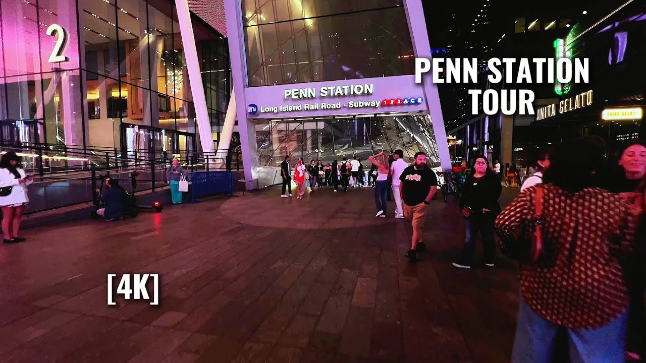Touring PENN STATION | New York City | 4K Walking Tour