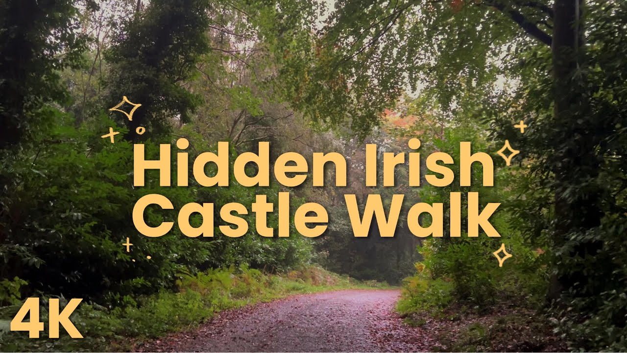 Escape to the woods: Cosy rain walk 🍂🌧️| Castle ruins in Irish forest | focus, sleep & stress relief