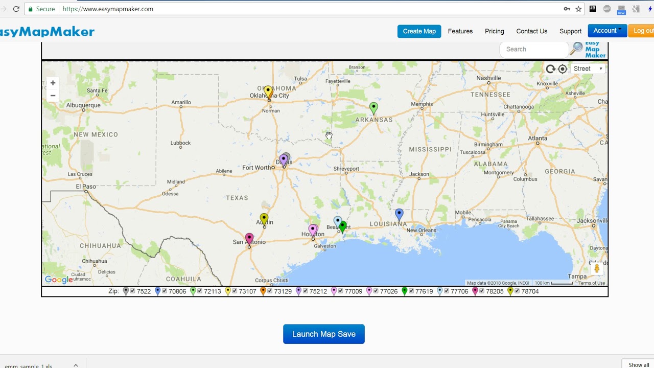Change or set pin colors for a map.