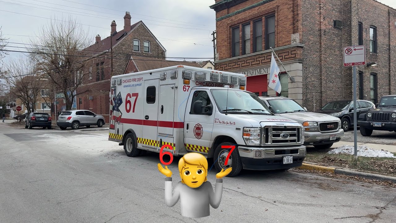 chicago fire department Ambulance Six-Seven Engine 99 Responding 