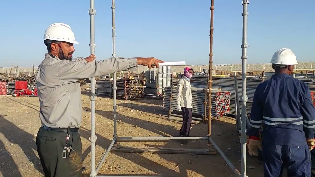 Scaffolding Training  Tower scaffolding Starting from base .