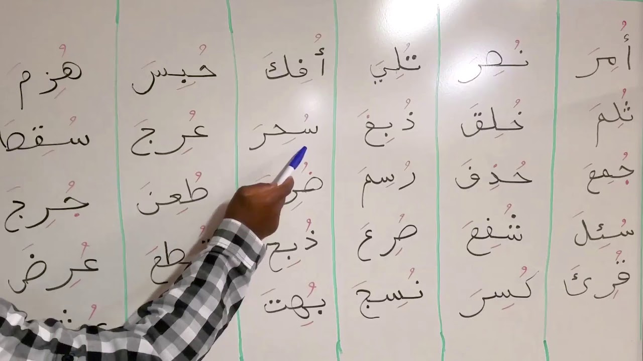 06 How to Read Arabic Letters Fatha, Kasra and Damma Together كيف تقرأ الحروف العربية الفتحة والكسرة