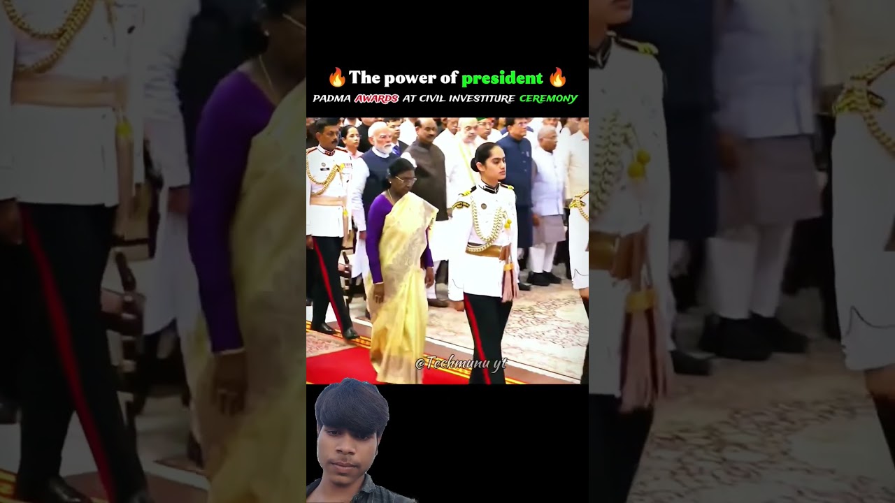 The power of president 🔥 Padma awards at civil investiture ceremony #shortsfeed #fypシ゚viral#ytshorts